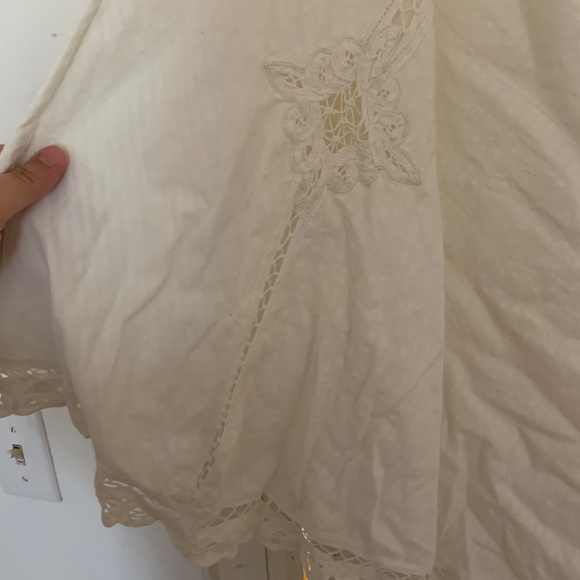 FREE PEOPLE white lace one shoulder dress - Picture 3 of 5